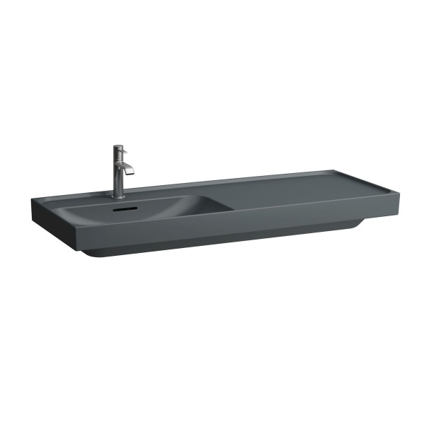 LAUFEN Waschtisch MEDA 460x1200x160 Ablage rechts 1 Hl. m.Ül. graphit matt, H8171107581041