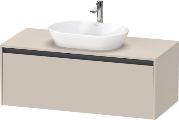 Duravit Ketho.2 Konsolenwaschtischunterbau wandhängend Taupe Matt 1200x550x459 mm - K24887091910000