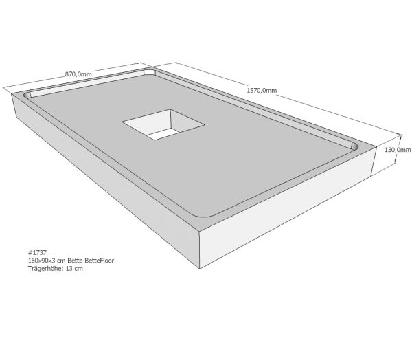 Neuesbad Wannenträger für Bette Floor 1600x900