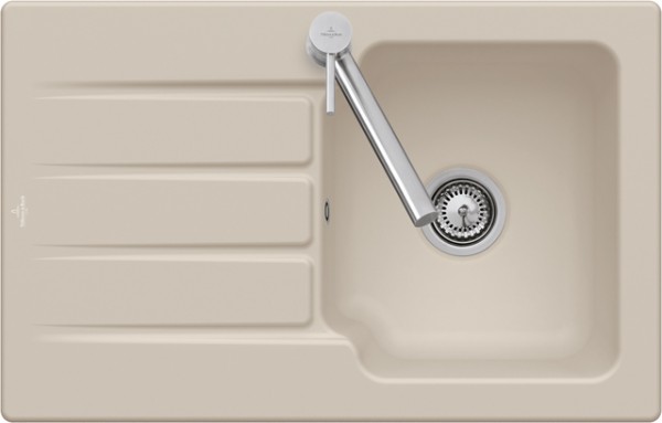 Villeroy & Boch Einbauspüle Architectura 45 860x510mm Ablgarn. aus Keramik Crema cplus, 334001KR