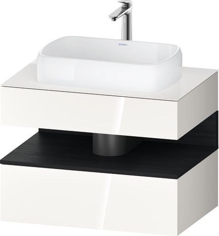Duravit Qatego Konsolenwaschtischunterbau wandhängend Weiß Hochglanz 800x550x600 mm - QA473001622001