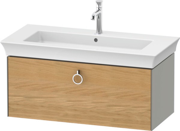 Duravit White Tulip Waschtischunterbau wandhängend Natur Eiche & Stein Grau Matt & Seidenmatt 984x45