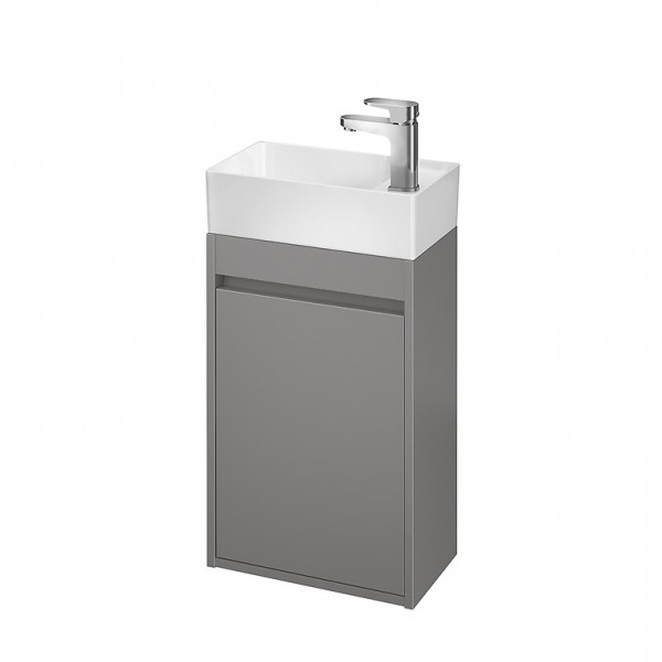 Neuesbad Serie 300 Waschtischunterschrank, B:390, T:215, H:590mm, Grau matt