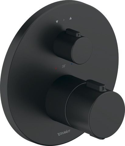 Duravit Thermostatarmaturen Thermostat Unterputz, 2 Verbraucher Schwarz Matt 170x94x170 mm - TH42000
