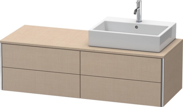Duravit XSquare Konsolenwaschtischunterbau wandhängend Leinen Matt 1400x548x400 mm - XS4913R7575