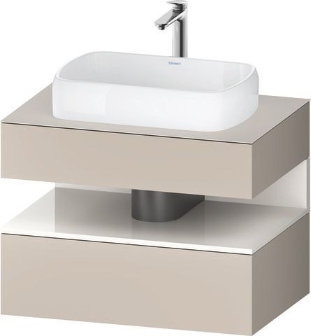 Duravit Qatego Konsolenwaschtischunterbau wandhängend Taupe Matt 800x550x600 mm - QA4730022910010