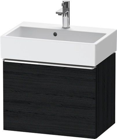 Duravit D-Neo Waschtischunterbau wandhängend Eiche Schwarz Matt 584x372x440 mm - DE4229010160000