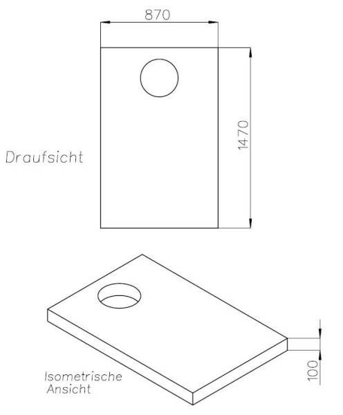 Neuesbad Wannenträger für Laufen Pro Abl. kurze Seite 150x90x4,2