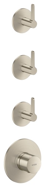 Hansgrohe Thermostatmodul Unterputz AXOR One für 3 Verbraucher mit Hebelgriff brushed nickel, 48723
