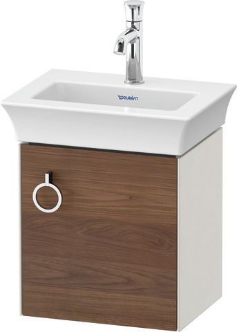 Duravit White Tulip Waschtischunterbau wandhängend Amerikanischer Nussbaum & Nordic Weiß Matt & Seid