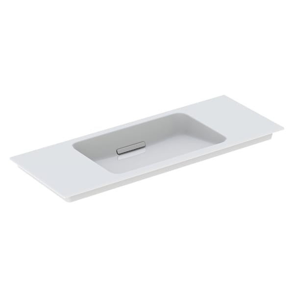 Geberit ONE Möbelwaschtisch, 105x40cm ohne Hahnloch, Ül.verdeckt, weiss/glanzchrom Tect, 500396011