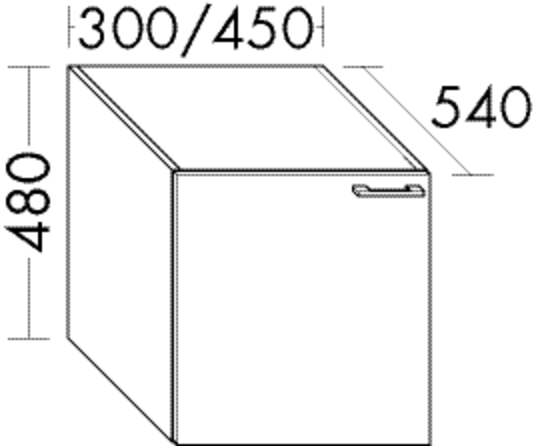Burgbad Unterschrank Sys30 PG4 Sana 480x300x540 Salbeigrau Ultramatt, WURZ030LF5967