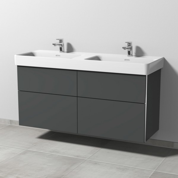 Sanipa 3way Waschtischunterbau zu Laufen Pro S Waschtisch mit 4 Auszügen, Anthrazit-Matt