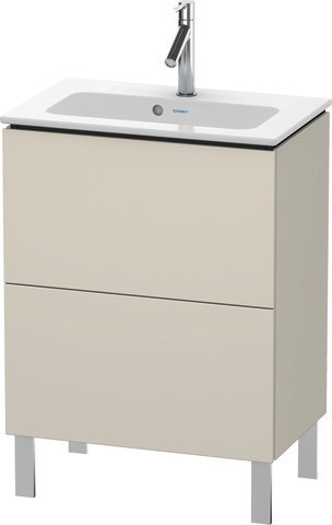 Duravit L-Cube Waschtischunterbau bodenstehend Taupe Matt 620x391x704 mm - LC6673091910A00