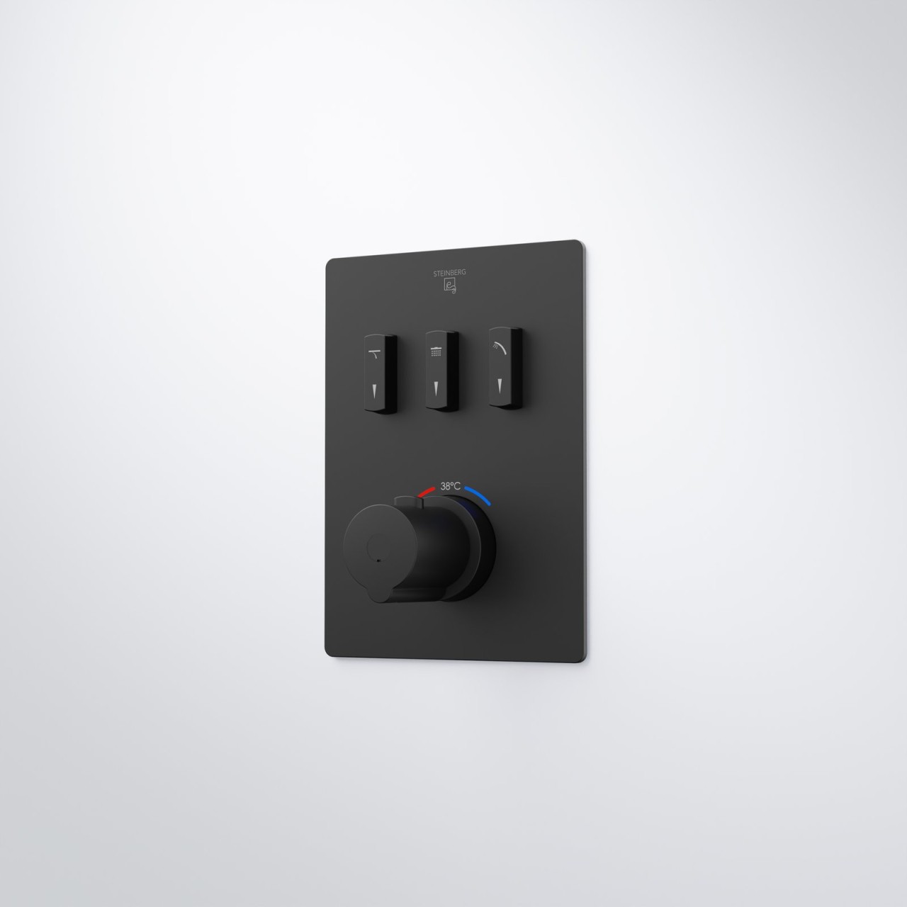 Steinberg Serie 390 Unterputz-Thermostat DN20, mit slidetronic, mit Mengenregulierung, für 3 Verbrau 39049313S