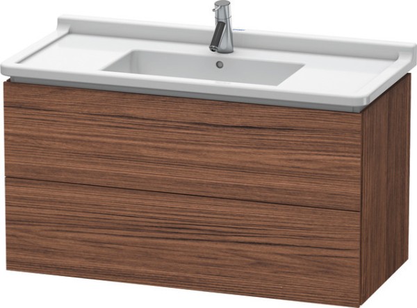 Duravit L-Cube Waschtischunterbau wandhängend Nussbaum dunkel Matt 1020x469x558 mm - LC626602121