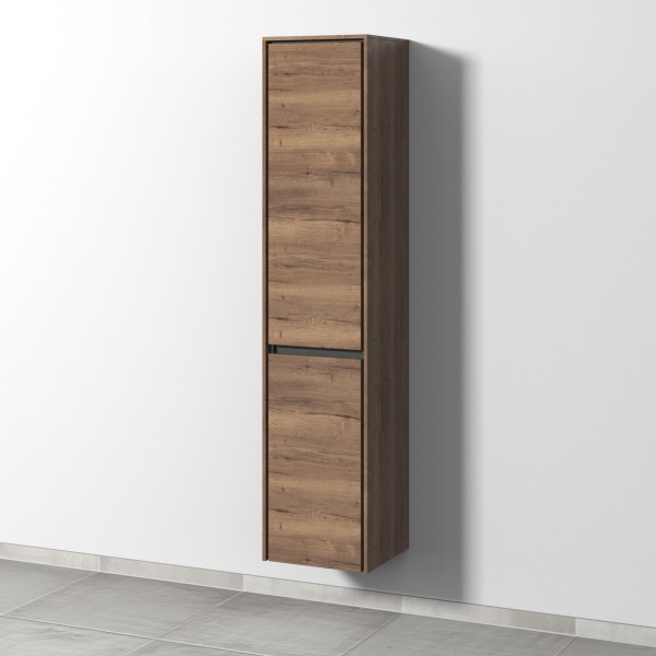 Sanipa Twiga Hochschrank mit 2 Türen, Eiche-Tabak, SY10050