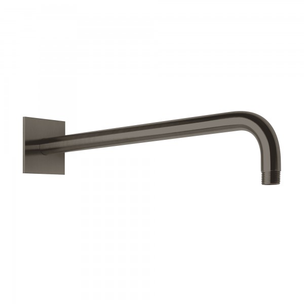 Herzbach spa ix pvd wandarm 450 rosette 70 eckig black, Black Steel, 21.960450.2.40