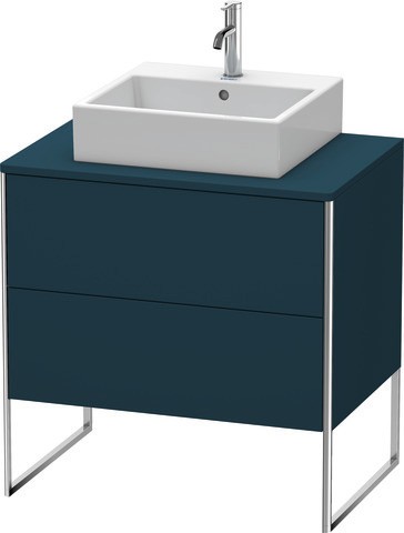 Duravit XSquare Konsolenwaschtischunterbau bodenstehend Nachtblau Seidenmatt 800x548x778 mm - XS4920