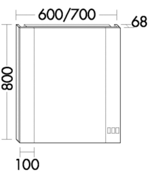 Burgbad Leuchtspiegel RL40 Light RL40 VC 800x700x68 Anthrazitgrau Matt, SIJT070F4952