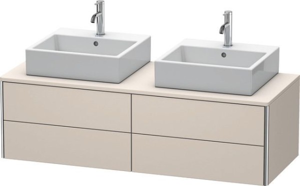 Duravit XSquare Konsolenwaschtischunterbau wandhängend Taupe Supermatt 1400x548x400 mm - XS4916B8383