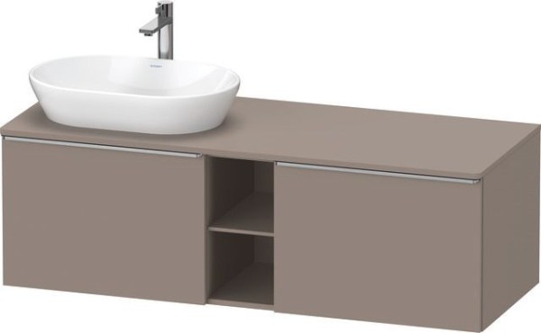 Duravit D-Neo Konsolenwaschtischunterbau wandhängend Basalt Matt 1400x550x459 mm - DE4950L70430000