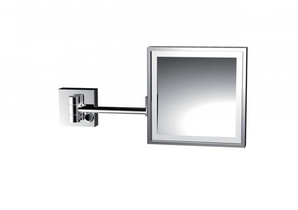 emco LED-Rasier- und Kosmetikspiegel 2-armig, 3-fach, eckig, 202 x 202 mm,, 109500119