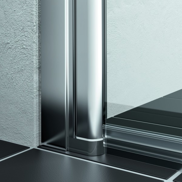 Kermi Eck-Halbteil rechts Liga 2CR 1230x1850, silber hochglanz, ESG klar, LI2CR12318VAK