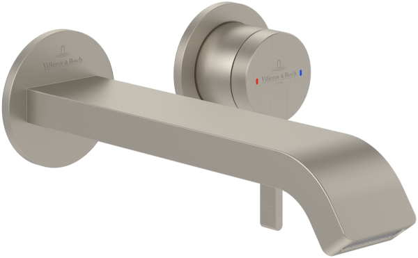 Villeroy & Boch Waschtischauslauf-Set Dawn 3 60x60x 201mm o Ablaufgarnitur BrushedNickelMatt