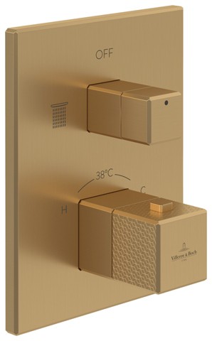 Villeroy & Boch Unterputz-Thermostat 2-Mengereg Mettlach 150x190x129mm Brushed Gold