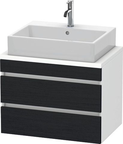 Duravit DuraStyle Konsolenwaschtischunterbau wandhängend Eiche Schwarz & Weiß Matt 700x478x512 mm -