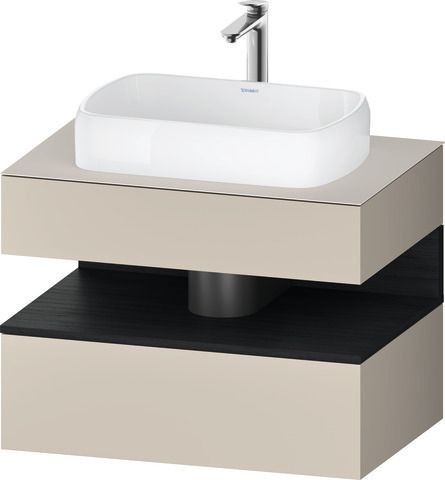 Duravit Qatego Konsolenwaschtischunterbau wandhängend Taupe Supermatt 800x550x600 mm - QA47300168300