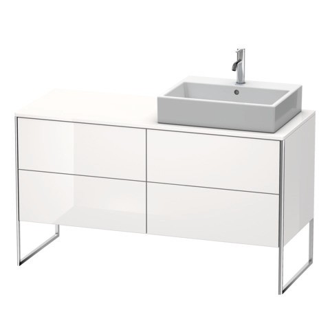 Duravit XSquare Konsolenwaschtischunterbau bodenstehend Weiß Hochglanz 1400x548x778 mm - XS4923R2222