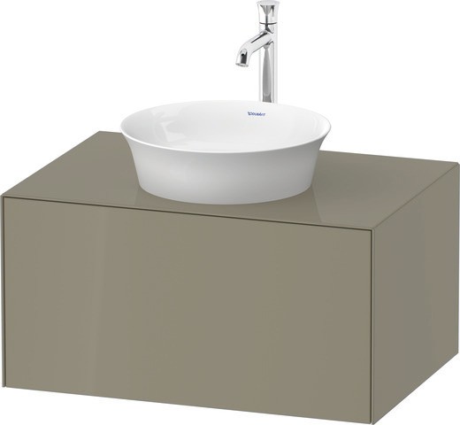 Duravit White Tulip Konsolenwaschtischunterbau wandhängend Stein Grau Hochglanz 800x550x408 mm - WT4