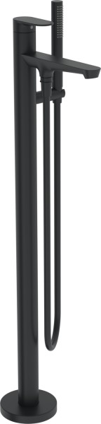 Hansa Einhandmischer Badebatterie bodenstehend HANSAGENESIS, 1-strahlig Matt-Schwarz, 3783206333