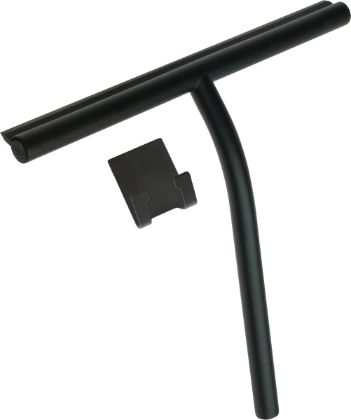Neuesbad Serie 600 Glasabzieher mit Haken mit 3M Kleber, Oberfläche: schwarz matt