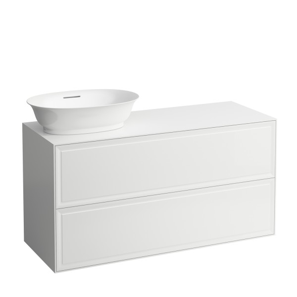 LAUFEN Waschtischunterschrank THE NEW CLASSIC f.WT H812852/3 1175x455 Ausschn. li weiss glänzend, H4