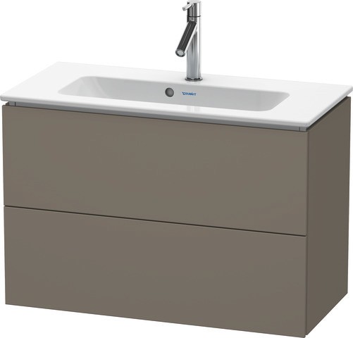 Duravit L-Cube Waschtischunterbau wandhängend Flanell Grau Seidenmatt 820x391x550 mm - LC625709090