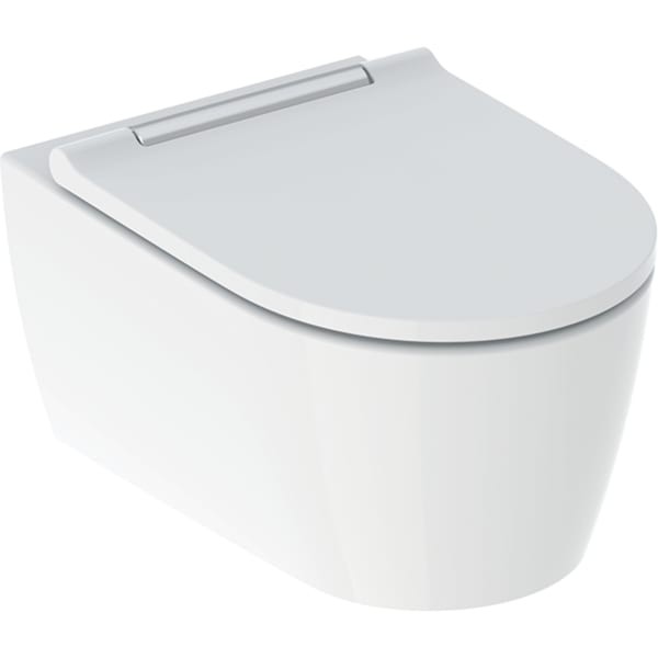 Geberit ONE Set Wand-WC mit WC-Sitz weiss/glanzverchromt, 500202011