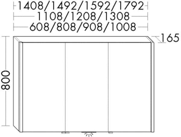 Burgbad Spiegelschrank Sys30 PG3 Diago 800x908x165 Sys30 PG3 Diago, SPRQ090500