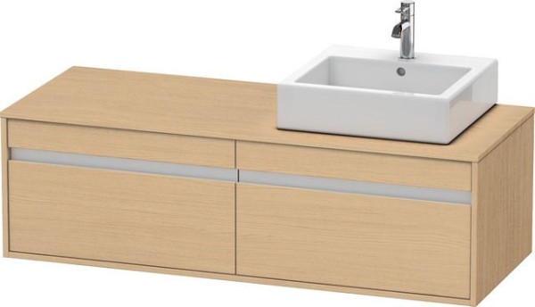 Duravit Ketho Konsolenwaschtischunterbau wandhängend Natur Eiche Matt 1400x550x426 mm - KT6697R3030