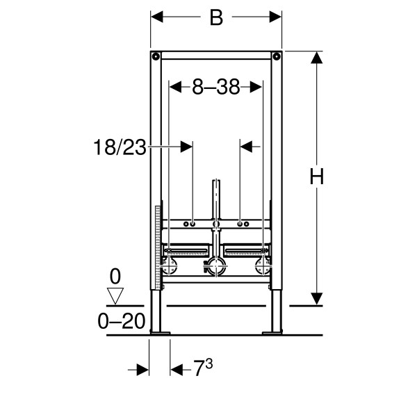 Geberit Duofix Wand-Bidet 98 cm für Einlocharmatur