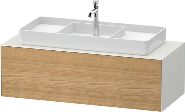 Duravit White Tulip Konsolenwaschtischunterbau wandhängend Natur Eiche & Weiß Matt & Seidenmatt 1300