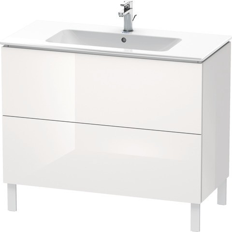 Duravit L-Cube Waschtischunterbau bodenstehend Weiß Hochglanz 1020x481x704 mm - LC662702222