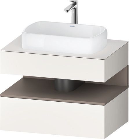 Duravit Qatego Konsolenwaschtischunterbau wandhängend Weiß Supermatt 800x550x600 mm - QA473004384001