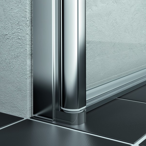 Kermi Eck-Halbteil rechts Liga 2CR 1230x1850, silber hochglanz, ESG klar, LI2CR12318VAK