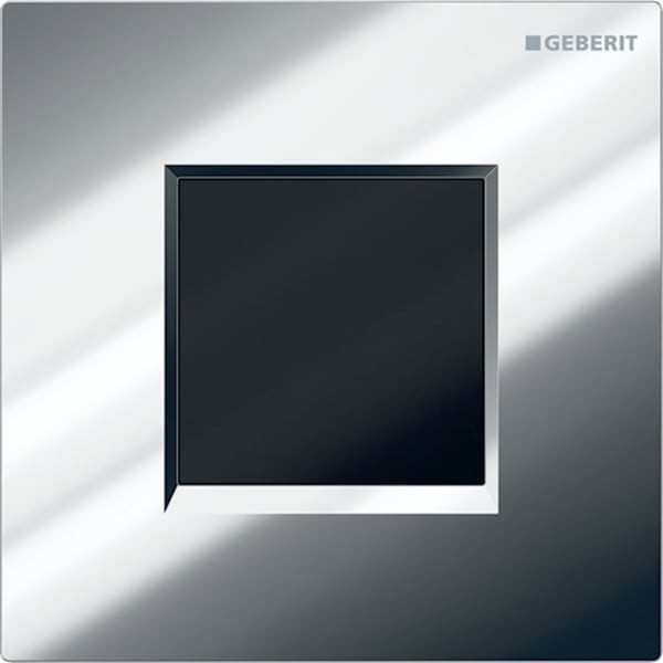 Geberit Urinalsteuerung, elektronisch, Batteriebetrieb, Abdeckplatte Typ 30 glanzchrom, 116037KH1