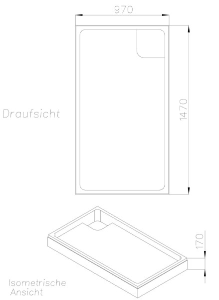 Neuesbad Wannenträger für Kaldewei Superplan XXL 150x100x4,3
