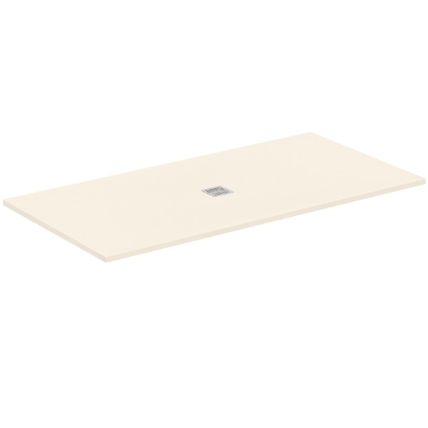 Ideal Standard Rechteck-Duschwanne Ultra Flat S + 2000x1000mm Ablauf zentriert Sand, T5617FT