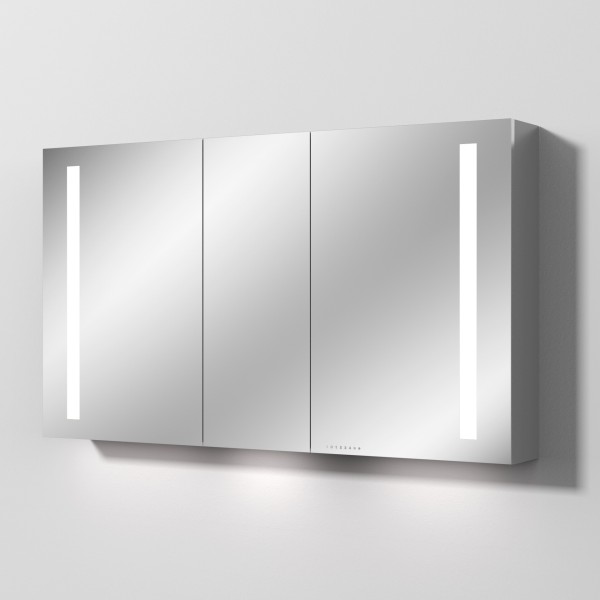 Sanipa Reflection Aluminium-Spiegelschrank ALEX 130 mit LED-Beleuchtung, AU4176L